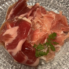 ラム生ハム&豚生ハム盛り合わせ