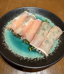 生ハムのクリームチーズ巻き