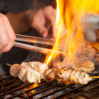 当店1番人気の炭火で焼いた焼き鳥