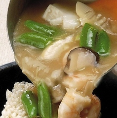 おこげ御飯海鮮あんかけ