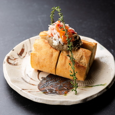 蟹味噌のごちそうブルスケッタ
