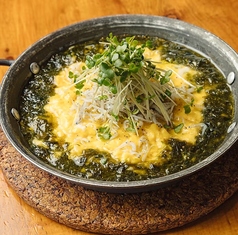 しらすと岩海苔とわさびのオムレツ