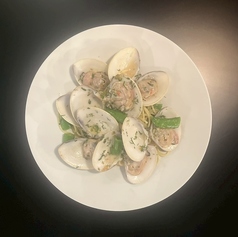 ハマグリと季節野菜のアーリオ・オーリオ