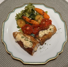 京丹波産　地鶏むね肉のチキン・コルドン・ブルー