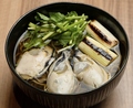 料理メニュー写真&nbsp;広島県産　大粒牡蠣と芹の南蛮そば