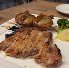 三元豚の香味ロティ 西京味噌のソース