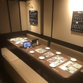 店内奥　小上がり席は掘りごたつで広々ご利用可能！