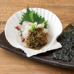 鮮魚とがごめ昆布～韓国のり添え～