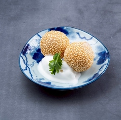 ごま団子 アイス添え