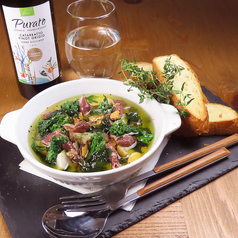 春薫るあおさと蛍烏賊のアヒージョ