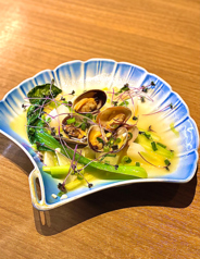 あさりと季節野菜のバター炒め