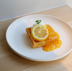 米粉ワッフルデザート【レモン×マスカルポーネ】