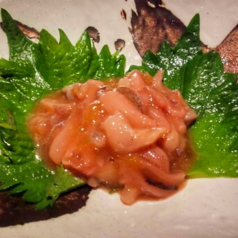 烏賊と蛸の塩辛　柚胡椒和え