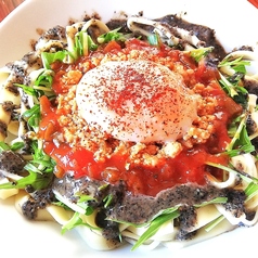 黒胡麻担々タコスそば