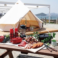 由比ガ浜の海を眺めながら…極上食材でBBQ♪