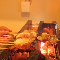 こだわりの炭火で焼き上げた焼き鳥！