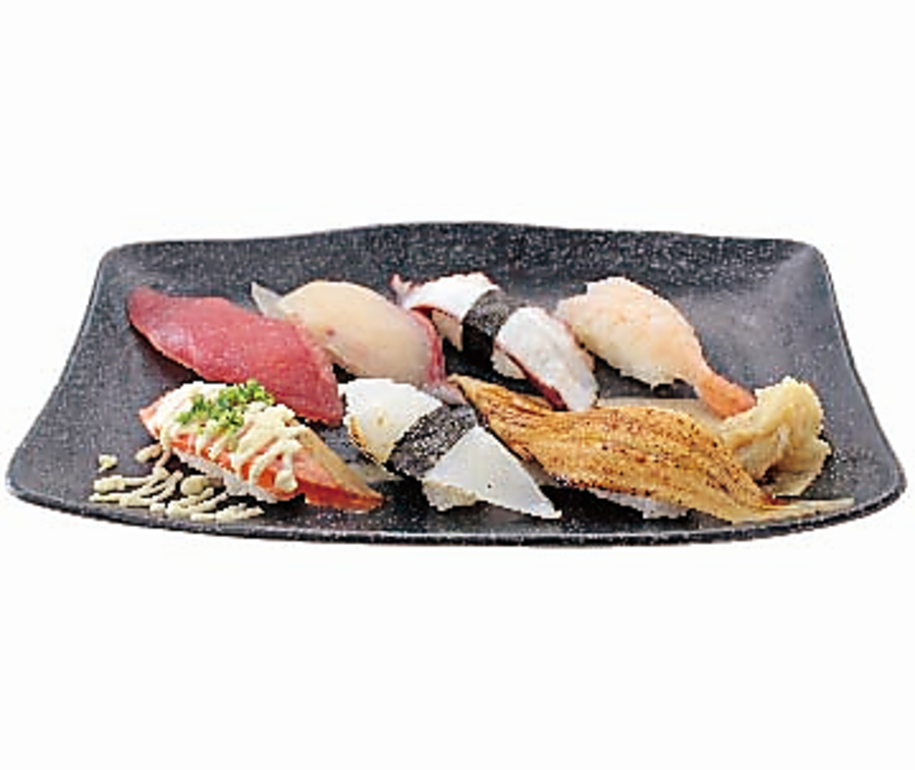 お寿司の7種盛り合わせ990円（税抜
