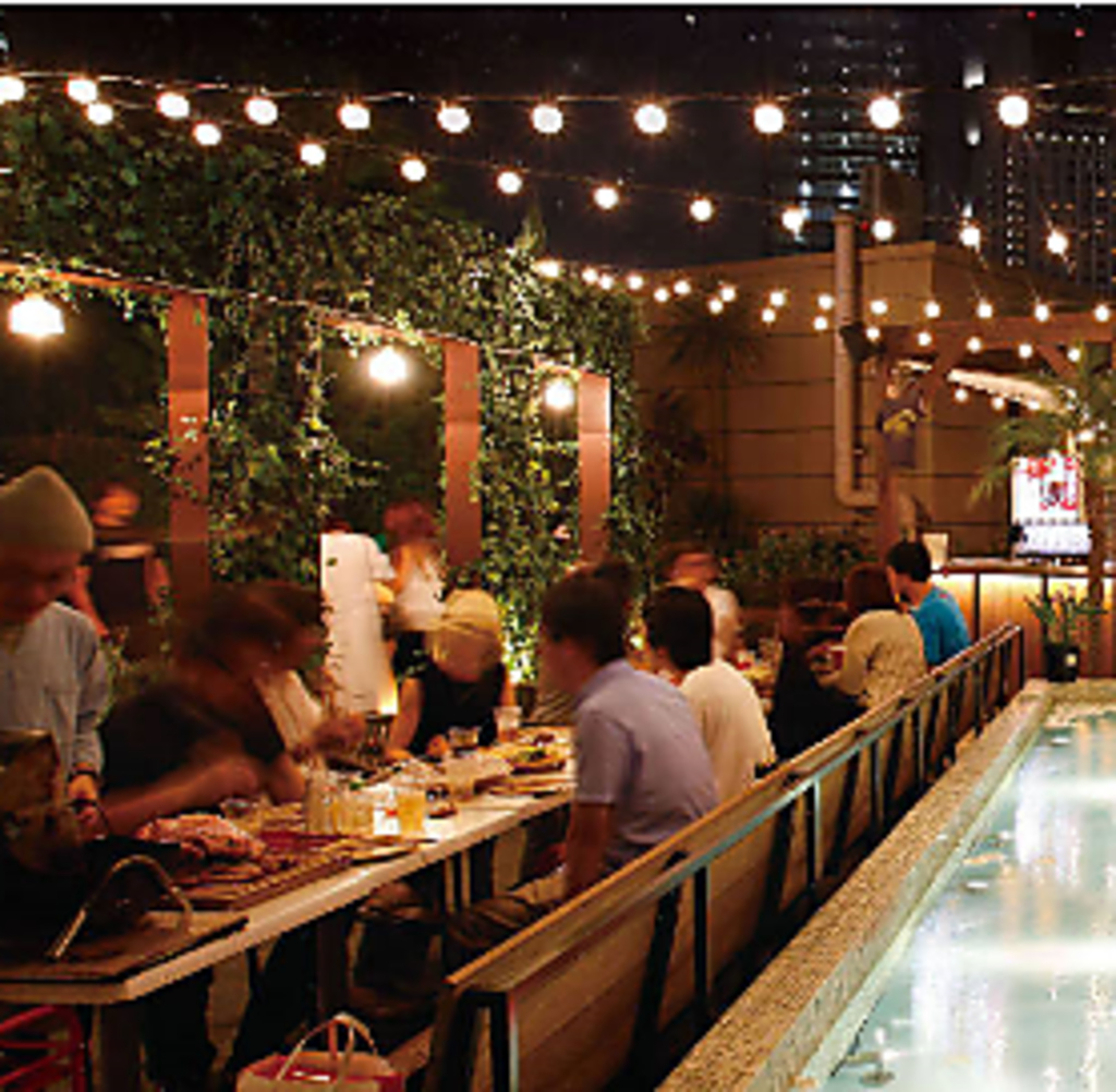 ビアガーデン・テラス席・バーベキュー・BBQ・飲み放題・女子会・解放感抜群