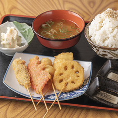 串カツ定食