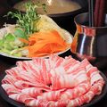 料理メニュー写真&nbsp;スタミナしゃぶセット(肉／野菜盛／薬味)