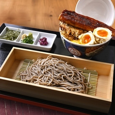 とじられないうな玉天丼 信州そばセット