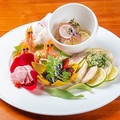 料理メニュー写真&nbsp;前菜三種盛り合わせて（1人前）