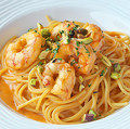 料理メニュー写真&nbsp;海老とピスタチオのアメリケーヌソース　スパゲッティ