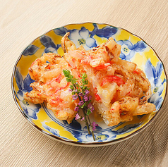 紅しょうがと淡路玉葱のかき揚げ