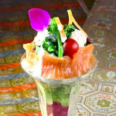 菜の花・サーモン 春彩クリームパフェ