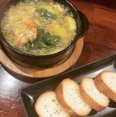 エビとエリンギのアヒージョ