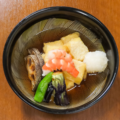 もちもち豆腐と海老の揚げ出し