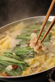 料理メニュー写真 博多もつ鍋　オリジナル　ほたてスープ単品