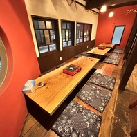 4名～受付OK。7名様から完全個室の掘りごたつ席ご予約可