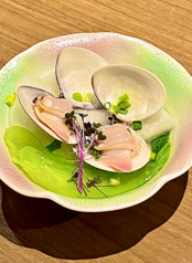 ハマグリと大根、青梗菜の酒蒸し