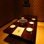 人気の掘り炬燵個室はゆったりと落ち着いた空間。お早目のご予約がおすすめです◎