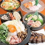 ご宴会に♪【鶏すき鍋食べ放題コース】宇佐の唐揚げ、〆さば等全9品◆2時間飲放付◆5500円