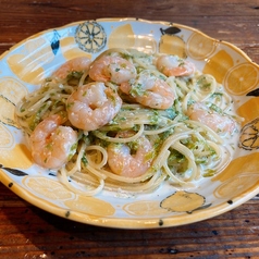 海老の生海苔クリームスパゲッティ