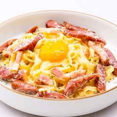 牛たんソーセージ カルボナーラ (生パスタ使用)