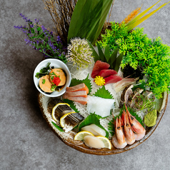 素材のこだわり・海鮮・お野菜・鮮魚など。