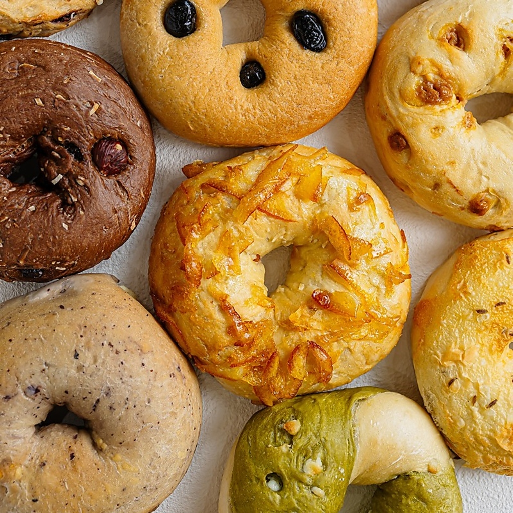 絶品ベーグル各種「北海道産小麦ゆめちから１００％と天然酵母のこだわり」◎是非、ご賞味ください♪