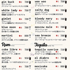 ドリンクメニュー１