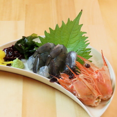 天使の海老 刺身/北海道産 水たこ 刺身/メサバ 刺身