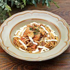 Wチーズと木の子とベーコンのミートソース (1人前)