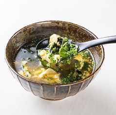 わかめ玉子スープ
