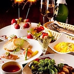 誕生日や記念日にぴったりのAnniversaryコースならメッセージ入りドルチェプレートで★サプライズ★