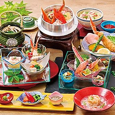 たらば・ずわい釜めしとクリスタル重 花彩御膳 ~はないろごぜん~