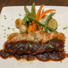 房総ポーク肩ロースと季節野菜のソテー　特製BBQソース