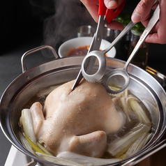 名物タッカンマリと焼酎ハイボール　いちわどりのコース写真