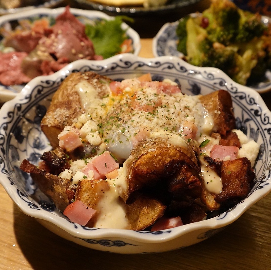 揚げアゲポテトサラダ。京都居酒屋・京都ディナー・京都旅行・京都グルメ・京都観光