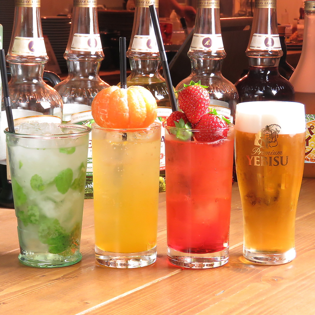 定番のビールやハイボール、ワインの他にオリジナルカクテルを種類豊富にご用意しております★